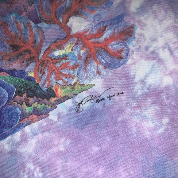 Vintage 1993 Liquid Blue Oceanica All Over Print Single Stitch Shirt - Picture 5 of 7